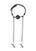 Knebel-Open Ball Gag With Nipple Clamps